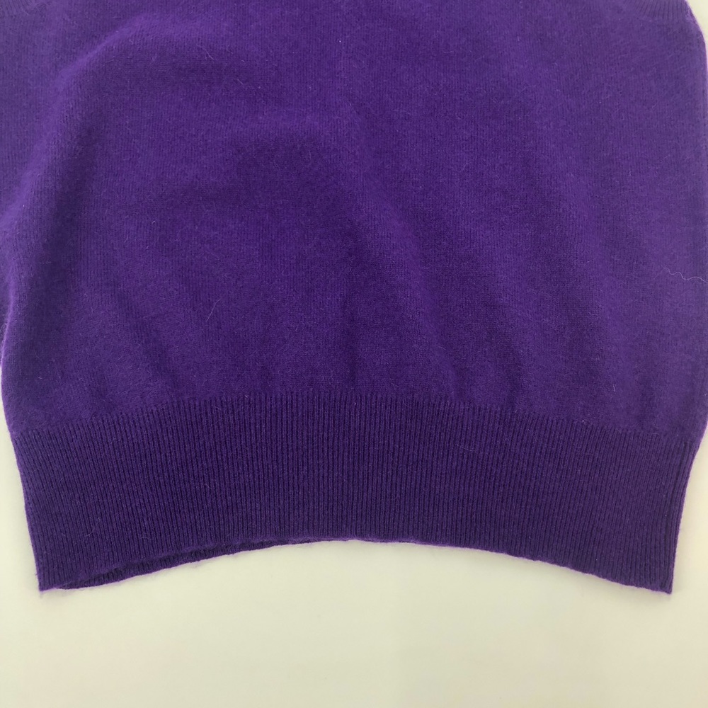 Lord and Taylor Purple Cashmere Sleeveless Sweater - Picture 5 of 7